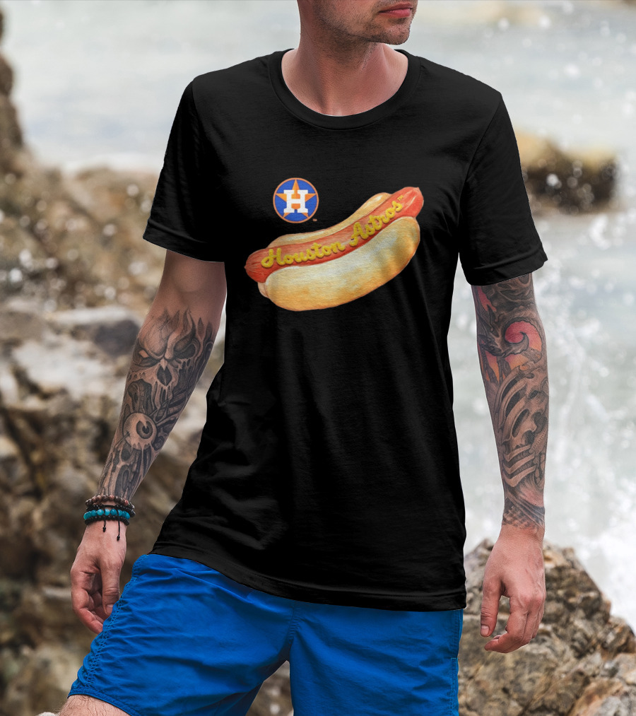 Houston Astros Hot Dog MLB 2026 Season Fan T-Shirt