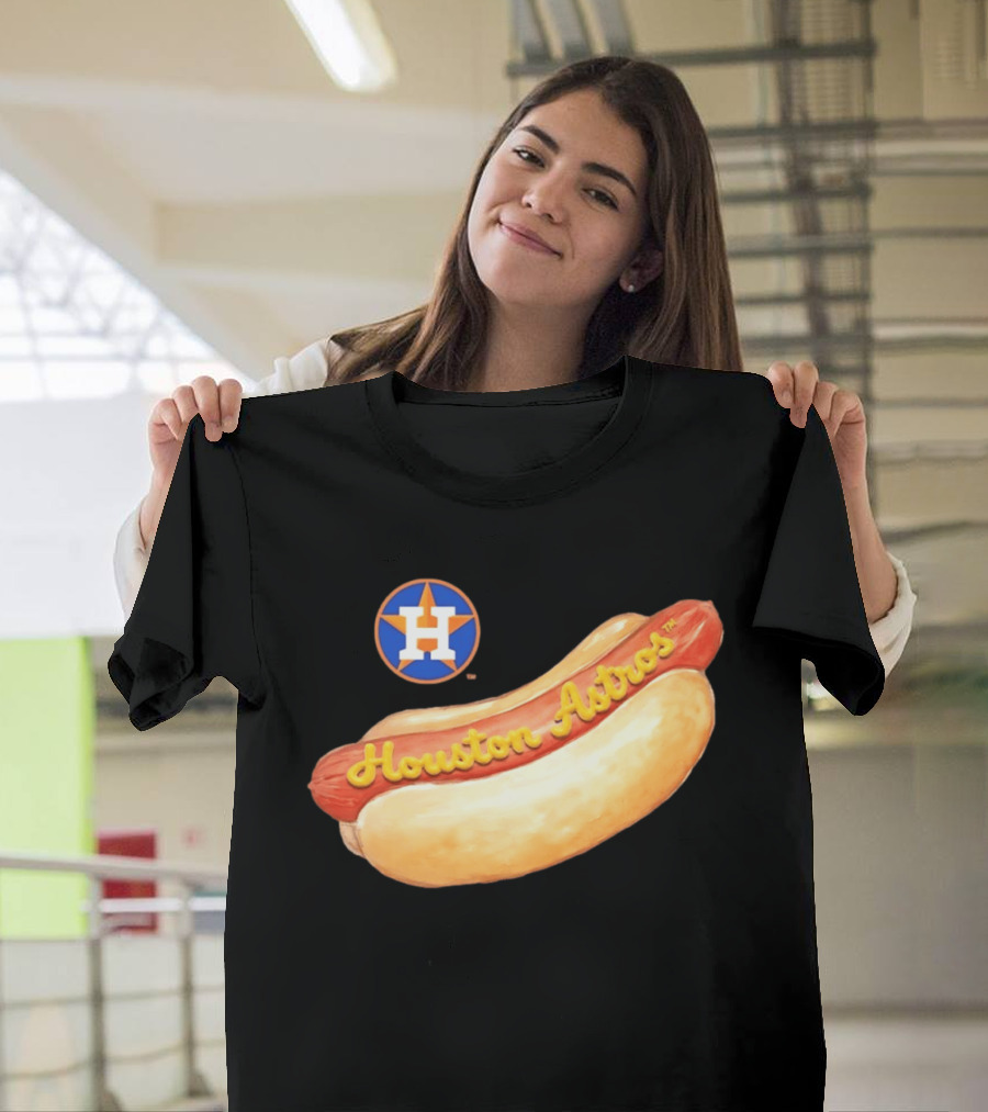 Houston Astros Hot Dog MLB 2026 Season Fan T-Shirt