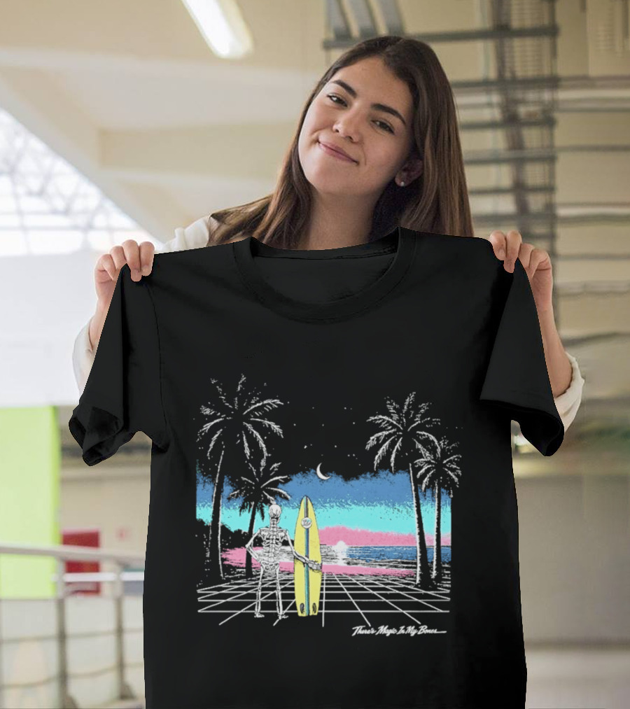 Imagine Dragons There's Magic In My Bones Retro Tropical Surf Scene Palms Sunset Ocean Beach Moon Surfer T-Shirt