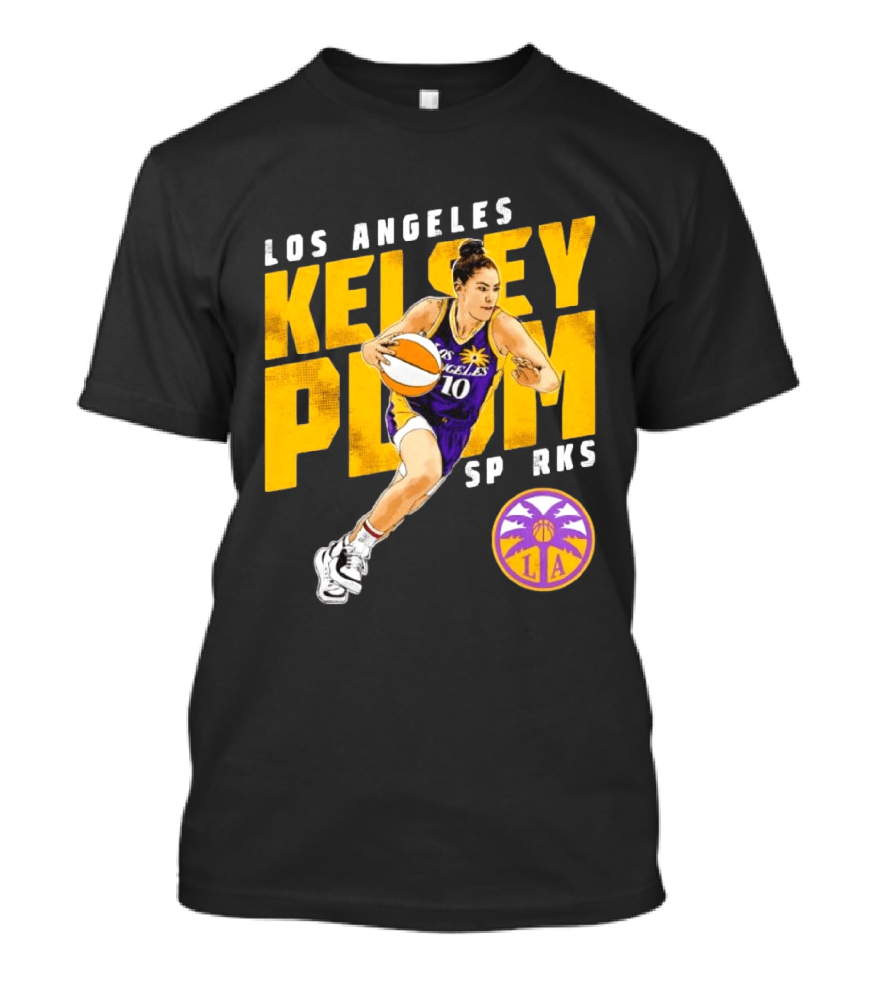 Los Angeles Kelsey Plum Sparks SP RKS 10 Basketball Player T-Shirt