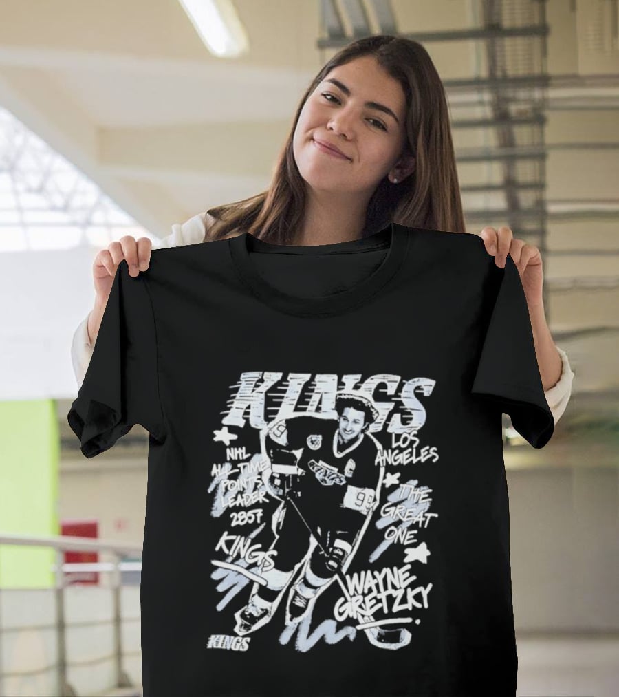 Los Angeles Kings Wayne Gretzky NHL All Time Points Leader Hockey Legend T-Shirt