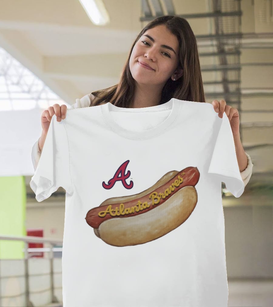 Atlanta Braves Hot Dog A Logo MLB 2026 Season T-Shirt