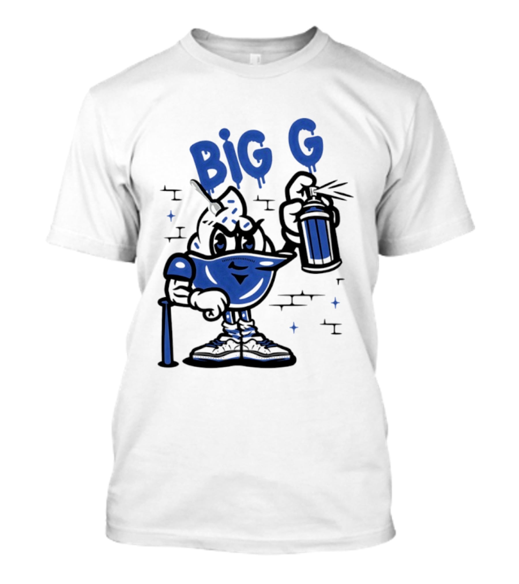 Big G New York Yankees Graffiti Street Art Character Spray Can T-Shirt