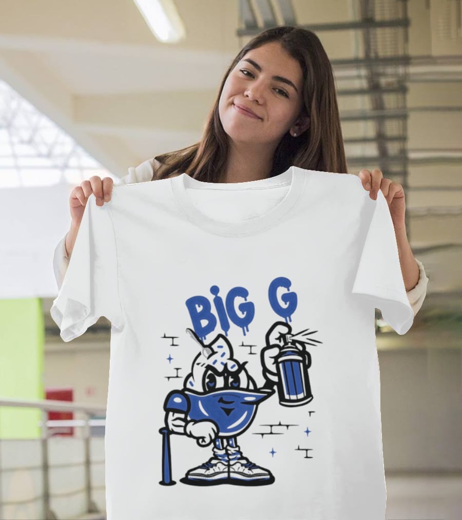 Big G New York Yankees Graffiti Street Art Character Spray Can T-Shirt