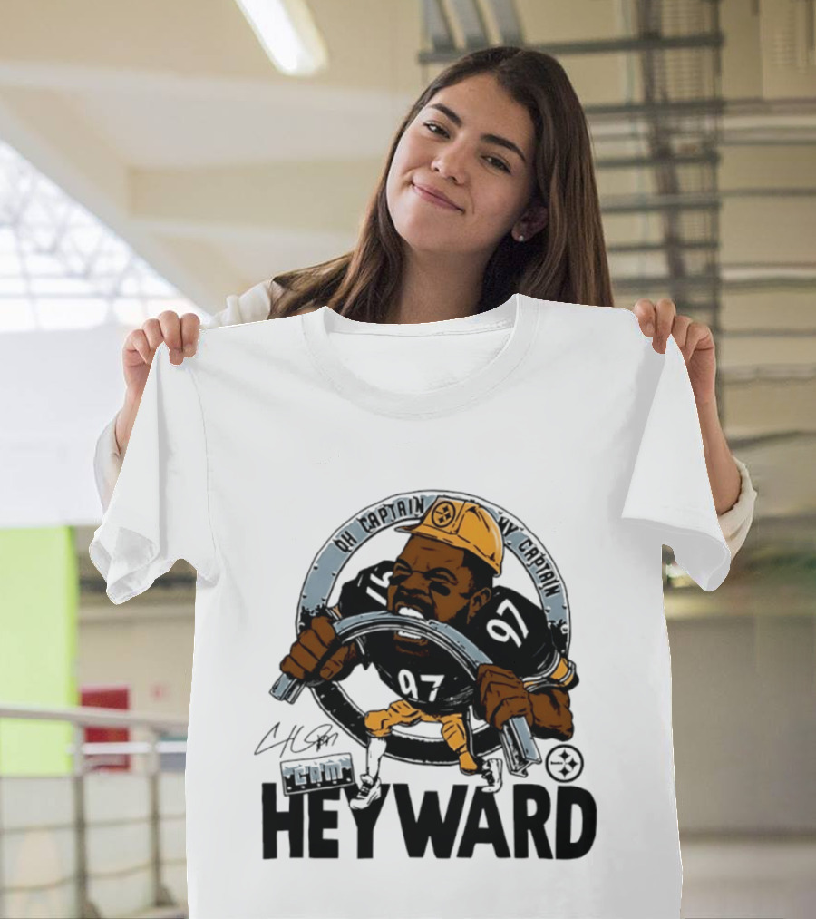 Pittsburgh Steelers Captain Cam Heyward Caricature NFL Number 97 T-Shirt
