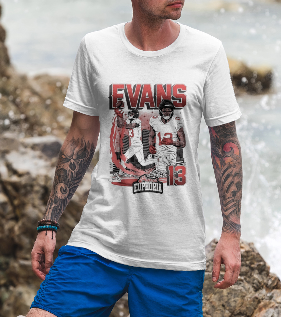 Evans 13 Euphoria Tampa Bay Buccaneers Football T-Shirt