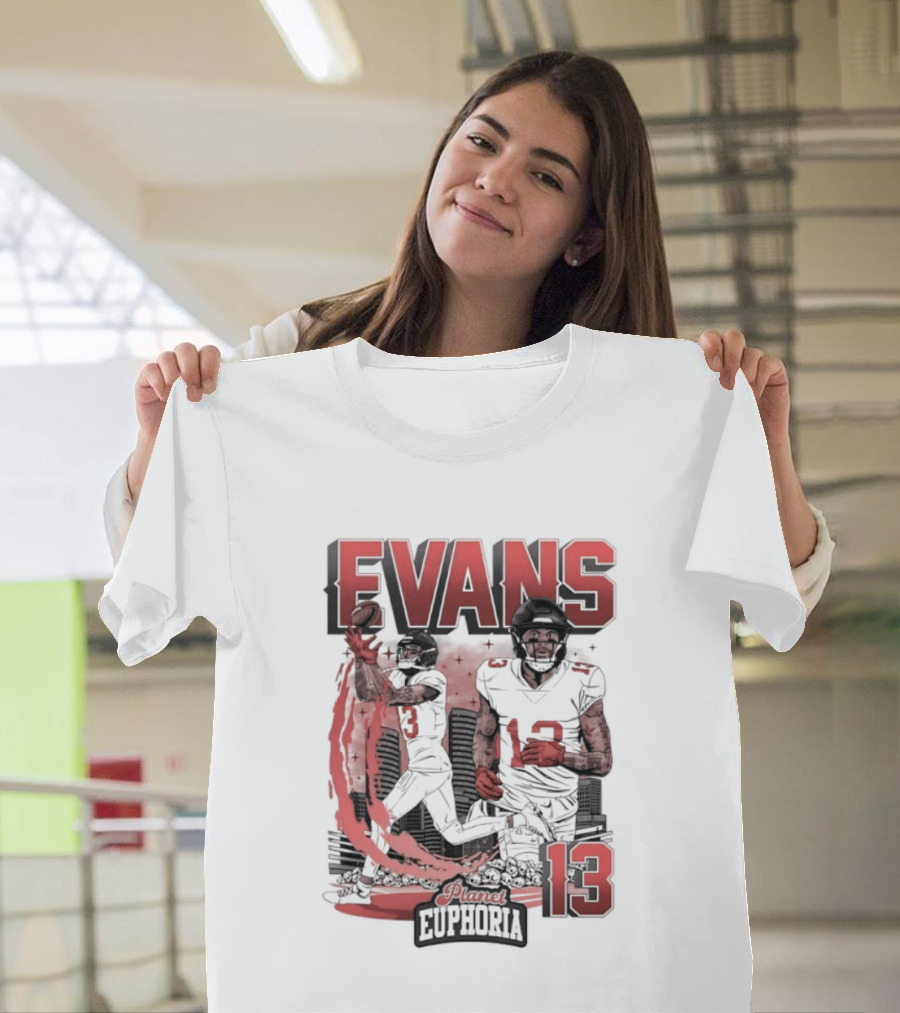 Evans 13 Euphoria Tampa Bay Buccaneers Football T-Shirt