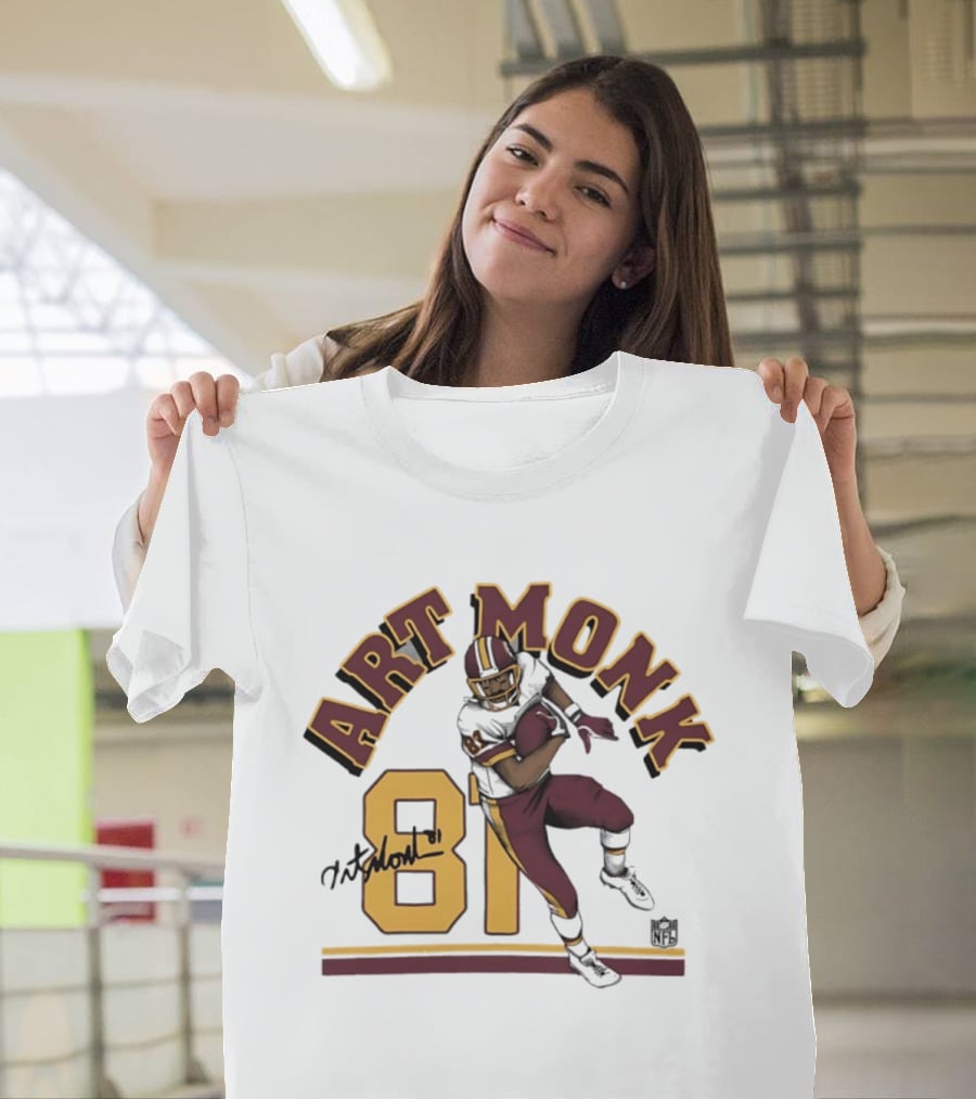 Art Monk 81 Washington Commanders Player Autograph T-Shirt