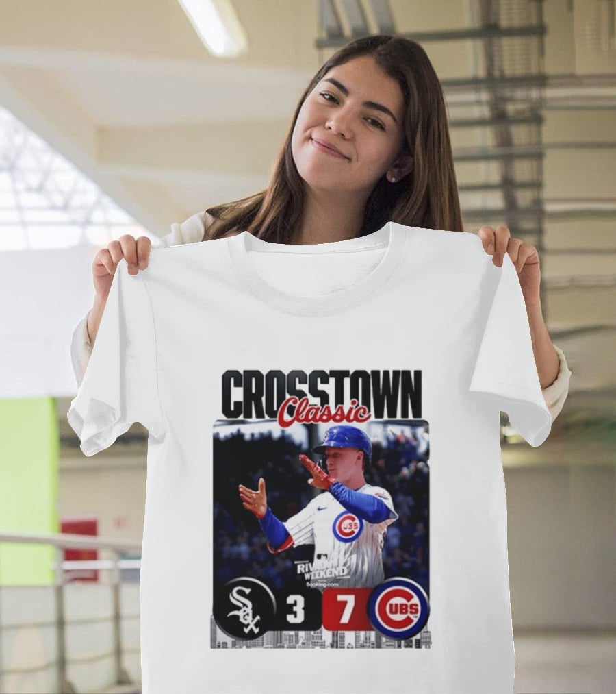 Crosstown Classic Cubs Victory Over White Sox 7 3 Pete Crow Armstrong MLB Rival Weekend T-Shirt