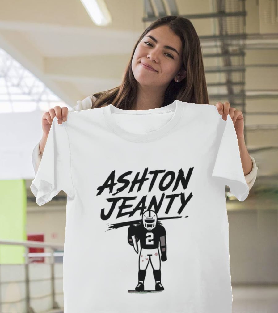 Raiders Ashton Jeanty Number 2 Horror Halloween Football T-Shirt