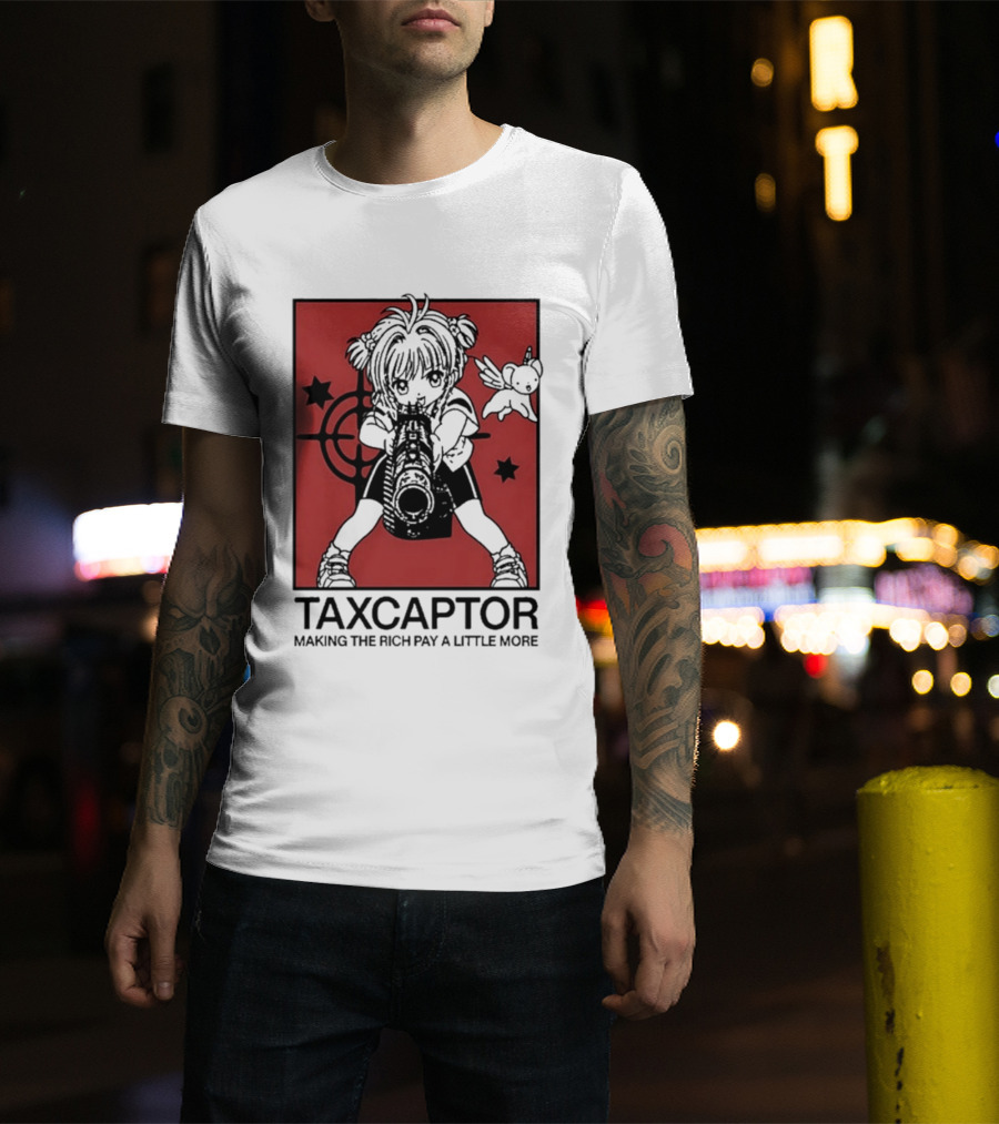 Sakura Cardcaptor Taxcaptor Making The Rich Pay A Little More Bold Anime Mashup T-Shirt