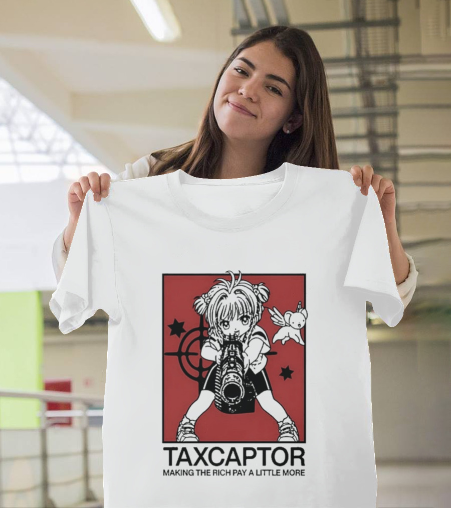 Sakura Cardcaptor Taxcaptor Making The Rich Pay A Little More Bold Anime Mashup T-Shirt