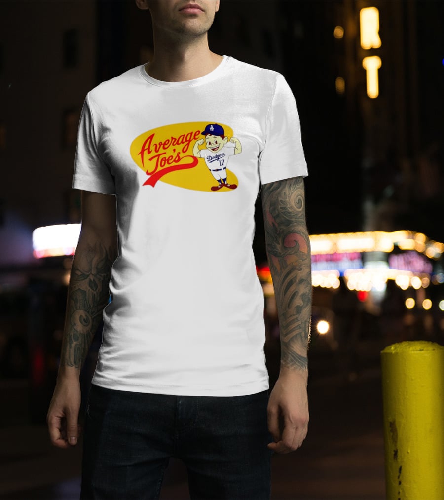 Average Joe's Dodgers No 17 LA Cartoon T-Shirt