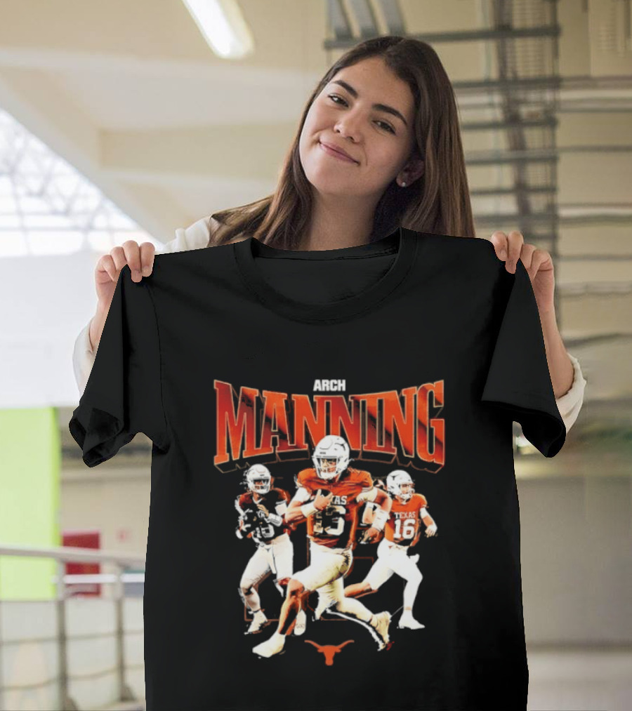 Arch Manning 16 Texas Longhorns NCAA Football Player Manning T-Shirt