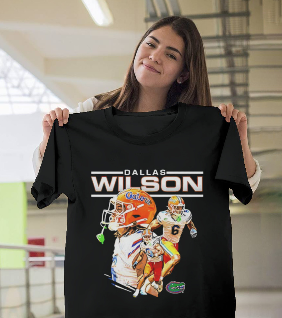 Dallas Wilson 6 Gators University Of Florida Football Player NCAA T-Shirt