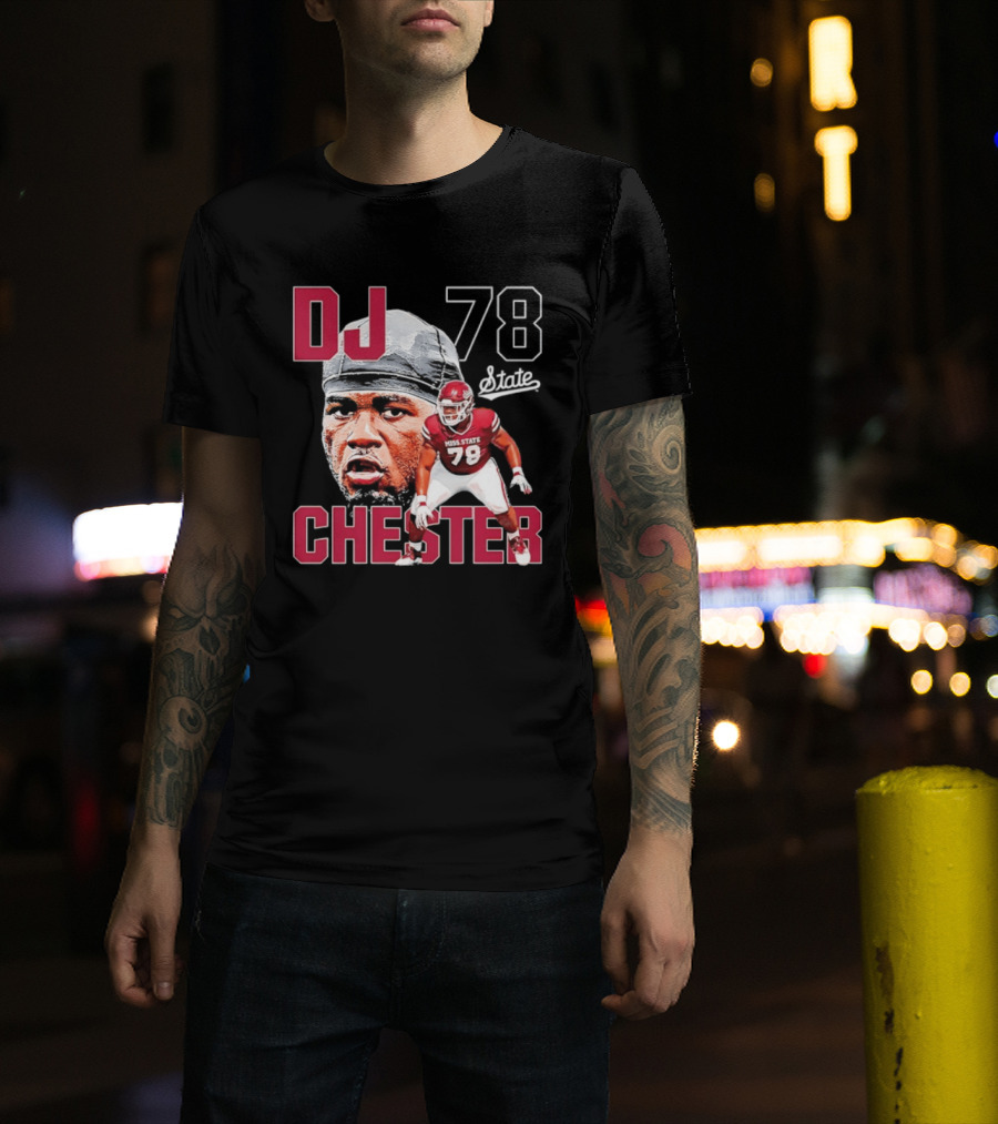 DJ Chester 78 Mississippi State NCAA Football Player T-Shirt