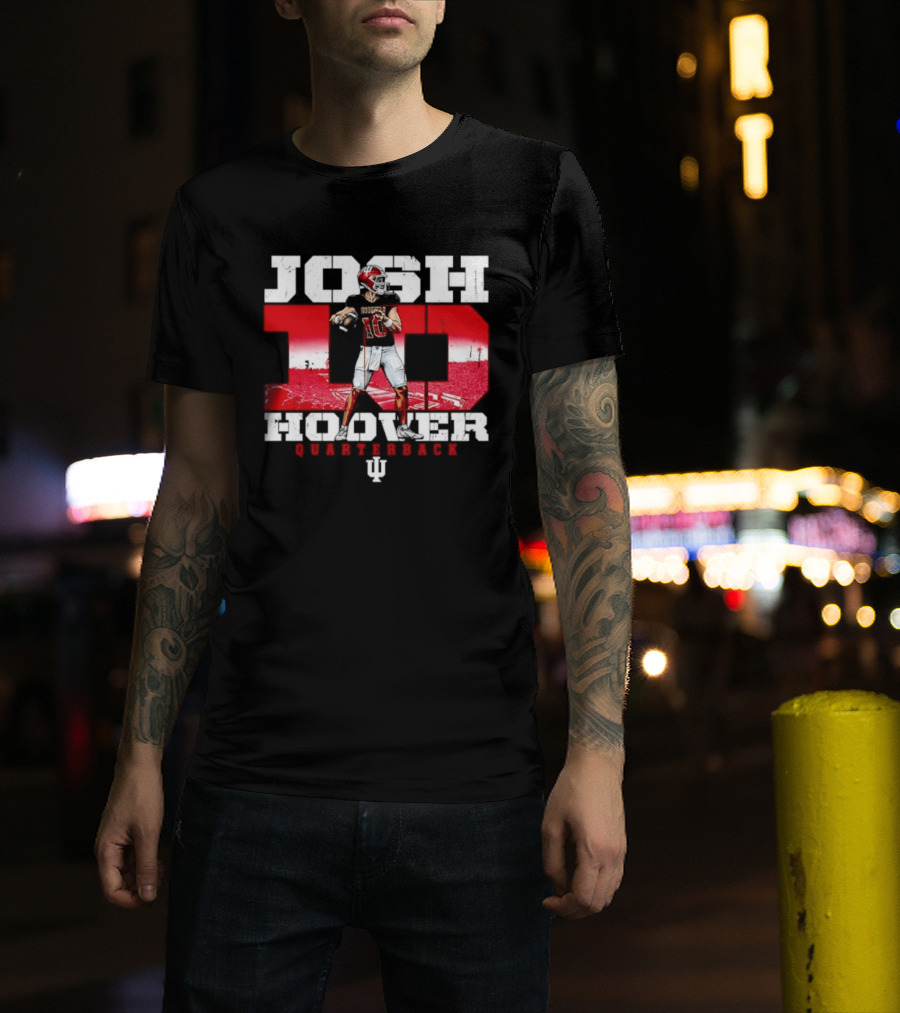 Josh Hoover 10 Indiana Hoosiers Quarterback NCAA T-Shirt