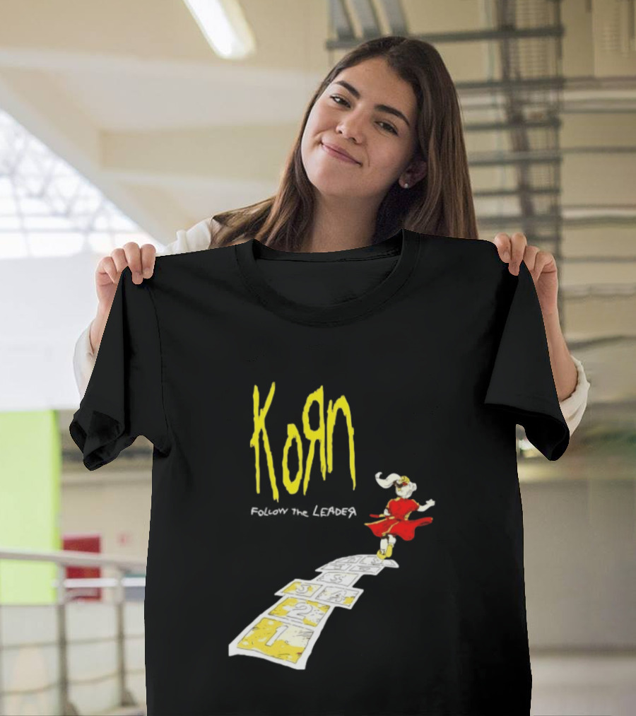 Korn Follow The Leader Nu Metal Band Hopscotch Cover T-Shirt