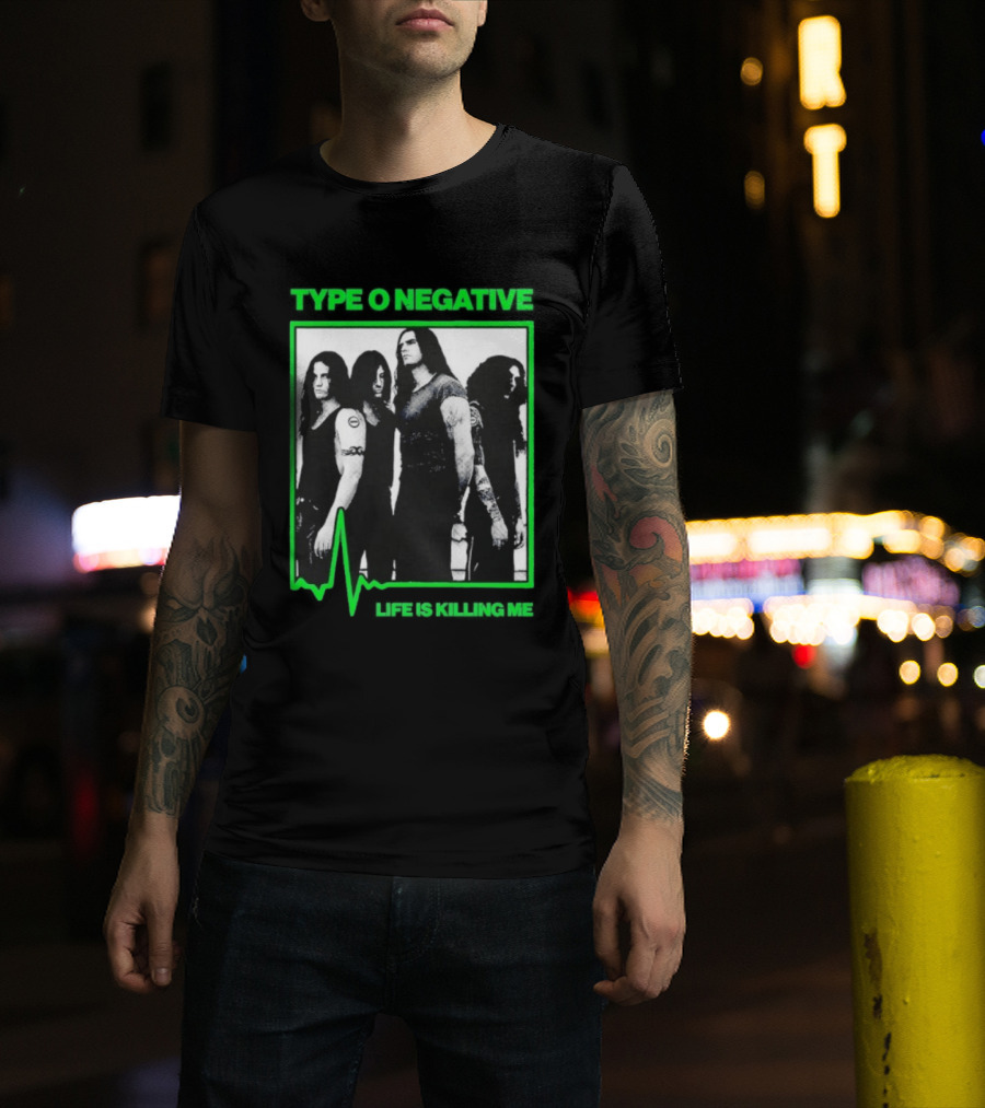 Type O Negative Life Is Killing Me Band Photo Peter Steele T-Shirt