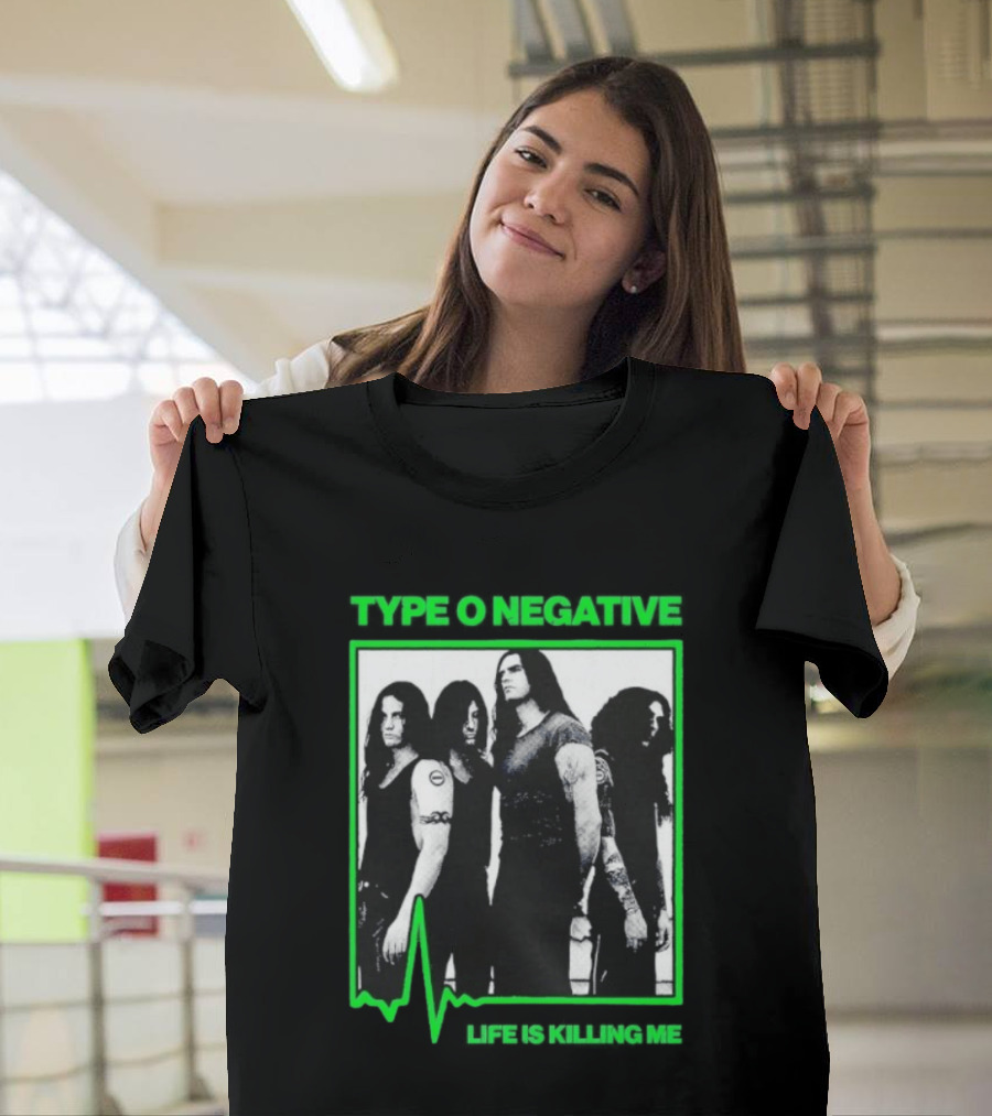Type O Negative Life Is Killing Me Band Photo Peter Steele T-Shirt
