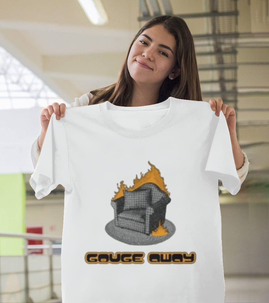 Pillowhead Shop Gouge Away Chair On Fire Ringer T-Shirt