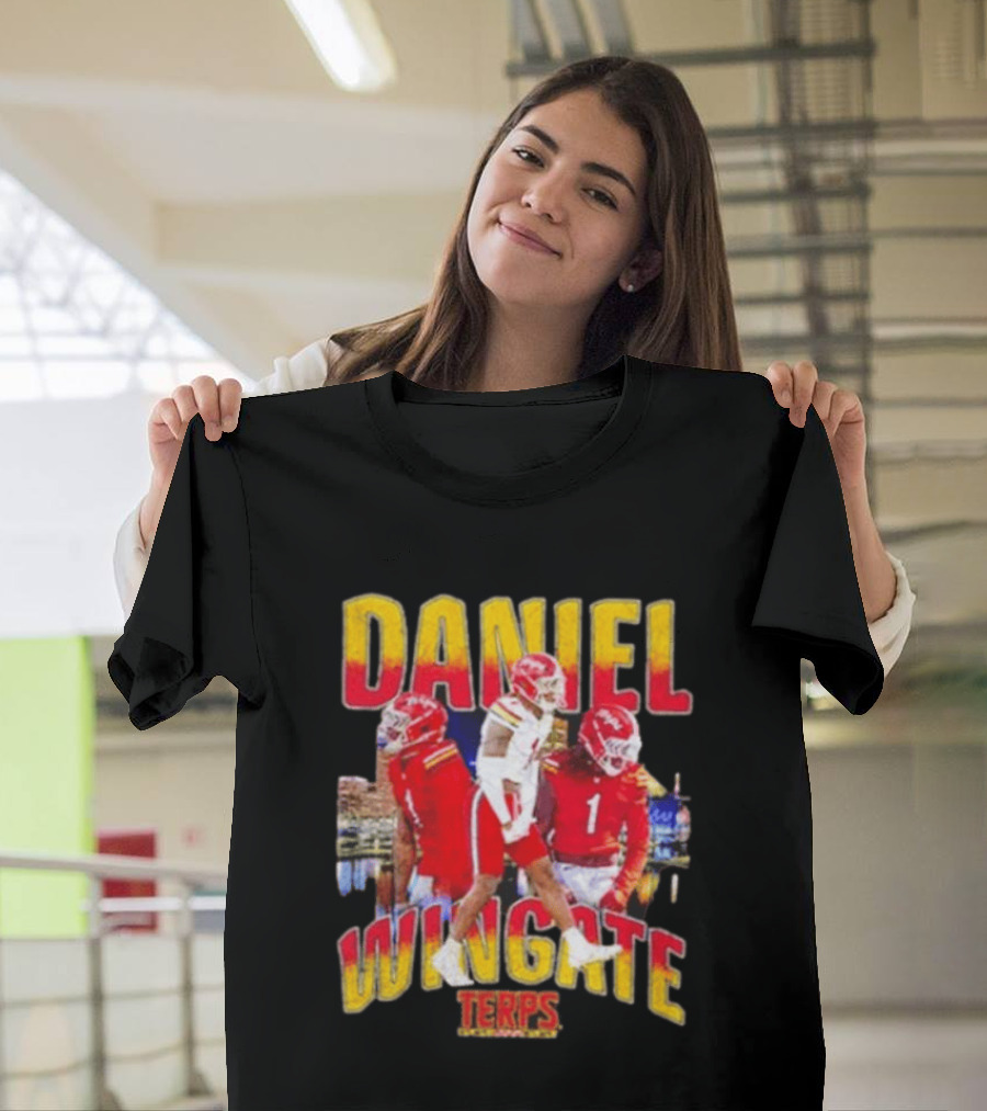 Daniel Wingate Terps No 1 Maryland Football Collage T-Shirt
