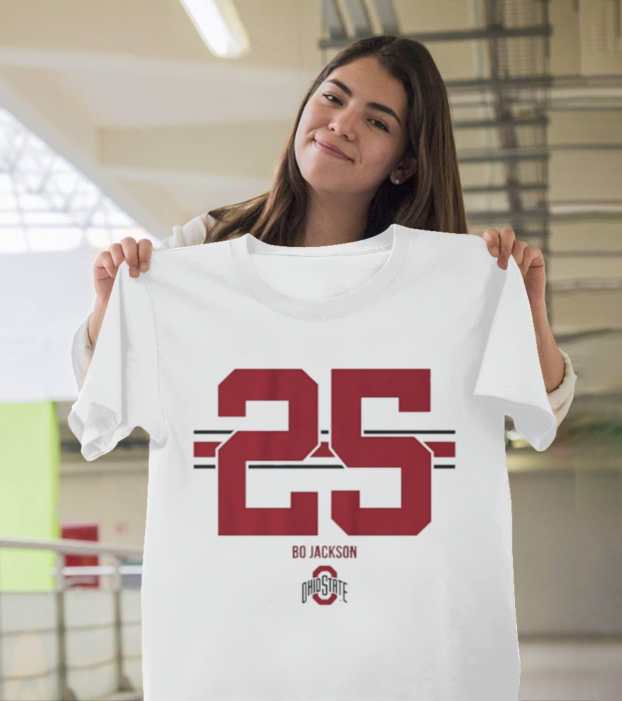 Bo Jackson 25 Ohio State Buckeyes NCAA Football T-Shirt
