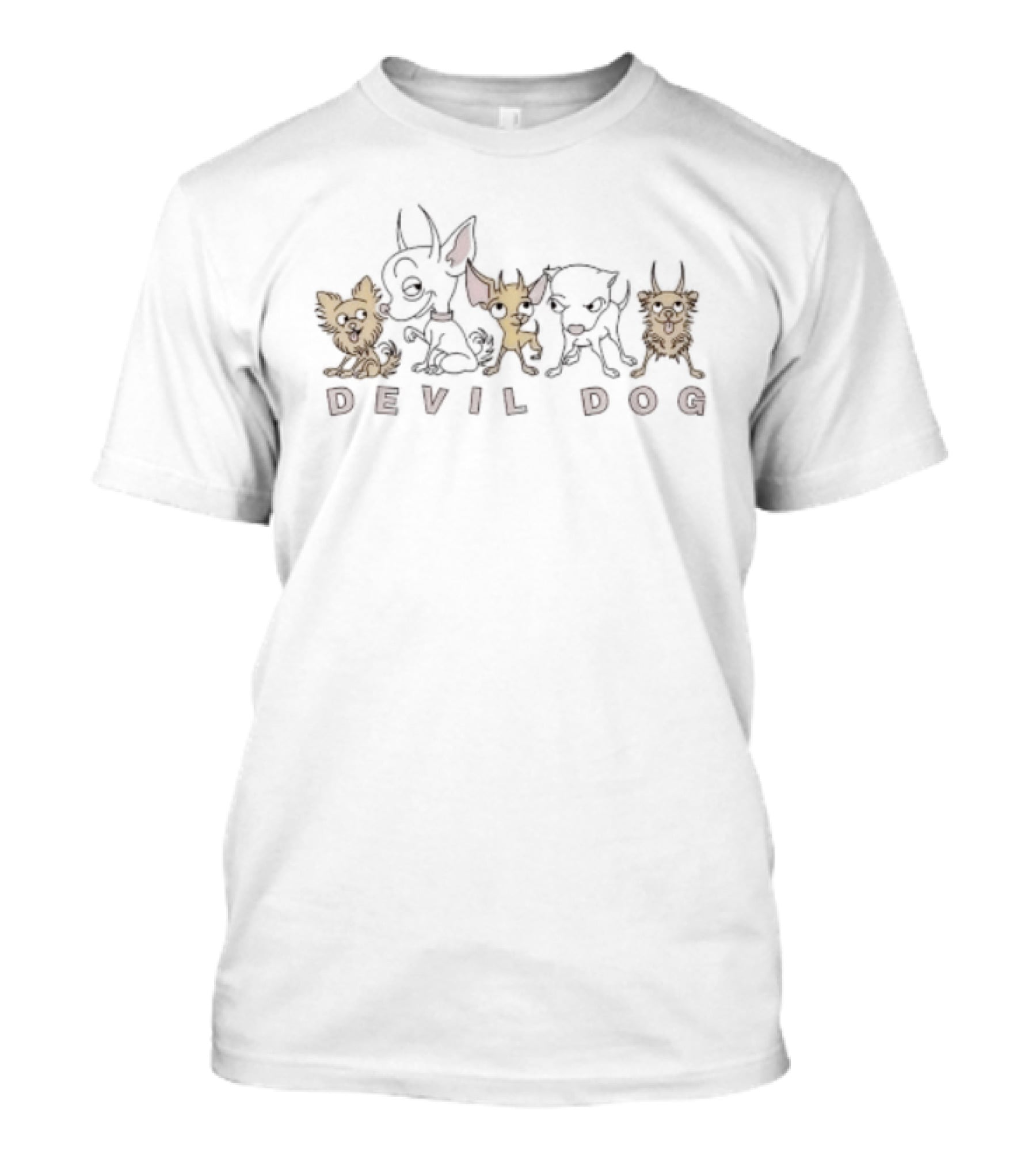 Cheeky Devil Dog Chihuahua Cartoon Dogs T-Shirt