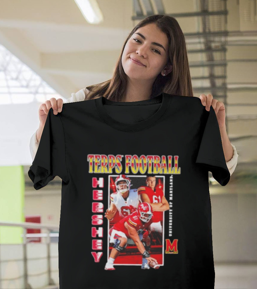 Terps Football Hershey University Of Maryland No 61 T-Shirt