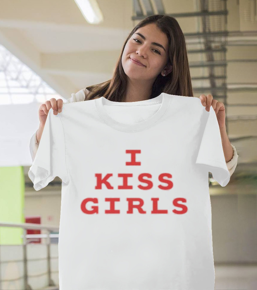 I Kiss Girls Bold Red T-Shirt