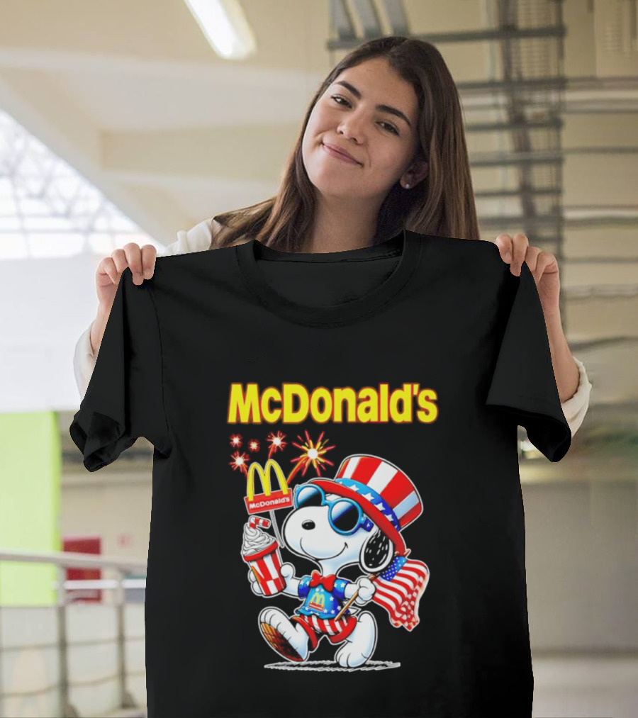 Snoopy McDonald's American Celebration 1776 2026 250th Anniversary Patriotic T-Shirt