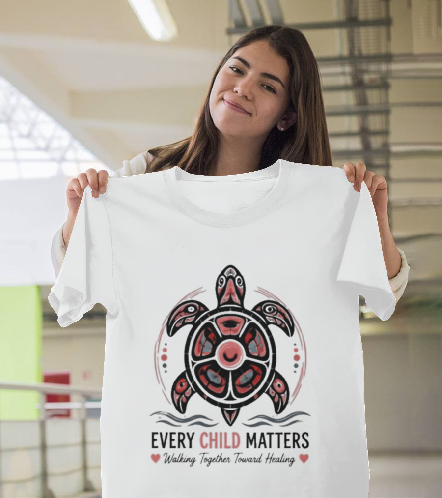 Every Child Matters Turtle Walking Together Toward Healing Indigenous T-Shirt