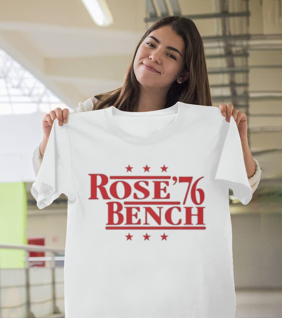 Rose Bench 76 Cincinnati Reds Baseball Stars T-Shirt