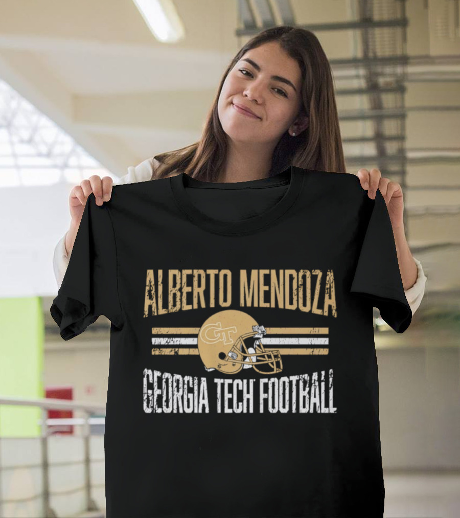 Alberto Mendoza Georgia Tech Football Helmet Hero CT T-Shirt