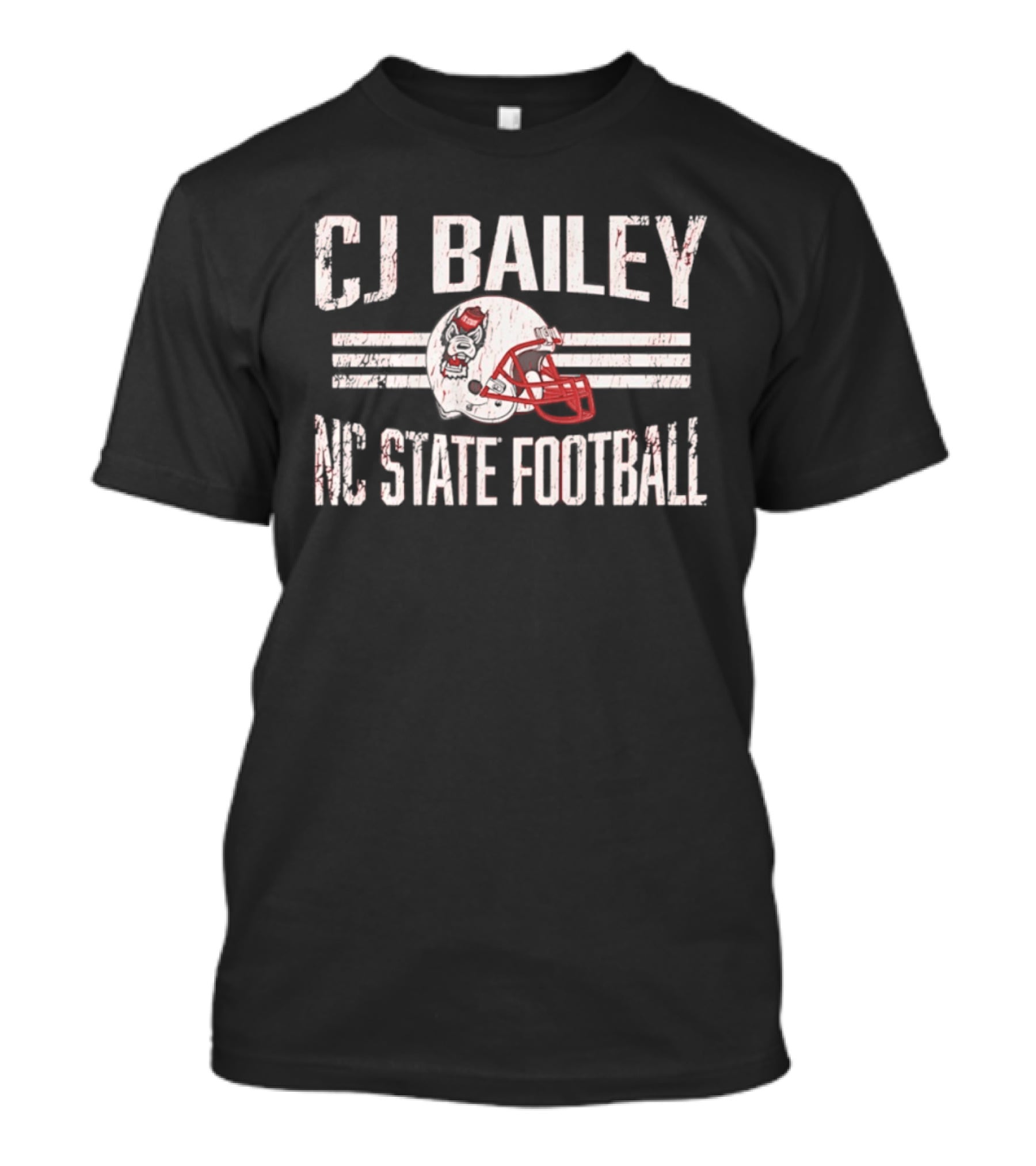 CJ Bailey NC State Football Helmet Hero T-Shirt