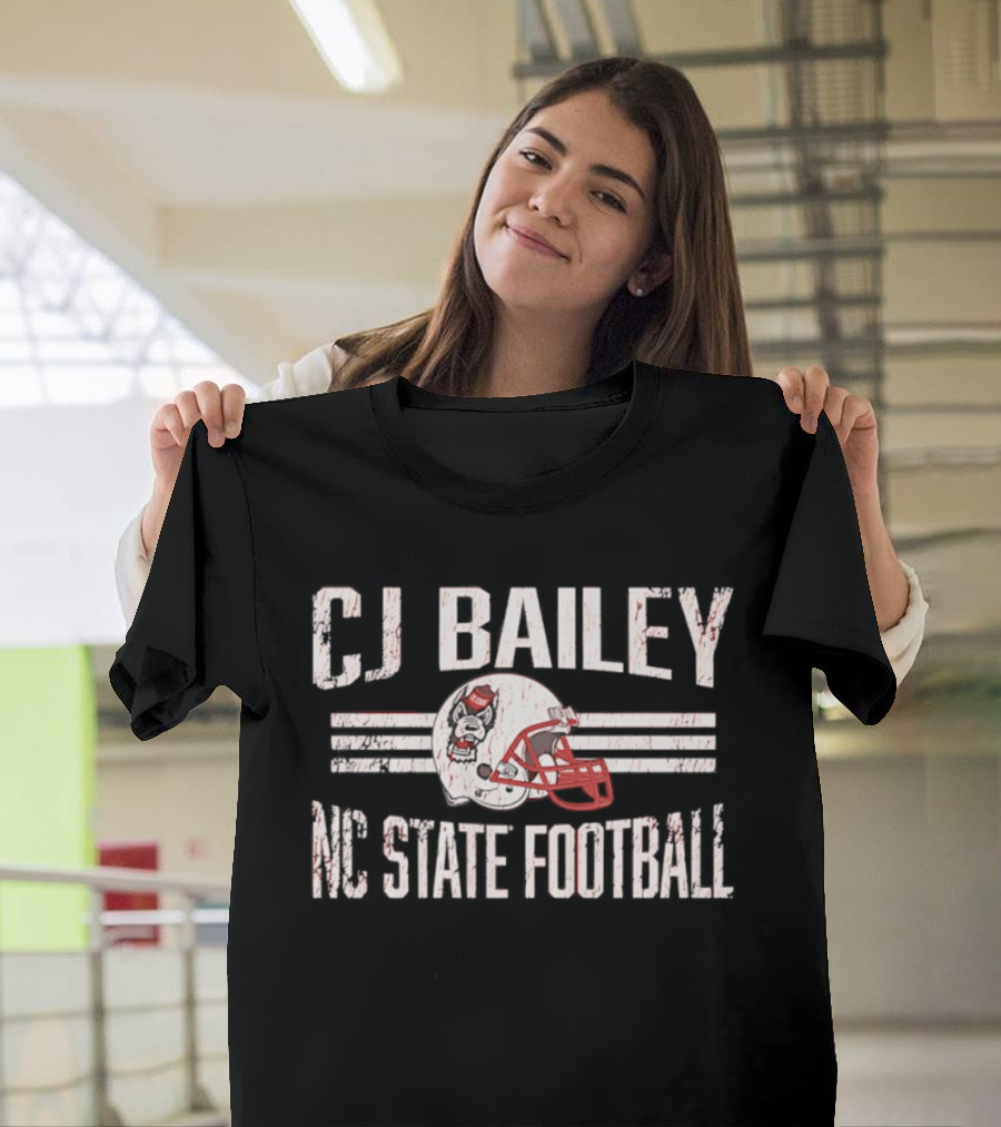 CJ Bailey NC State Football Helmet Hero T-Shirt