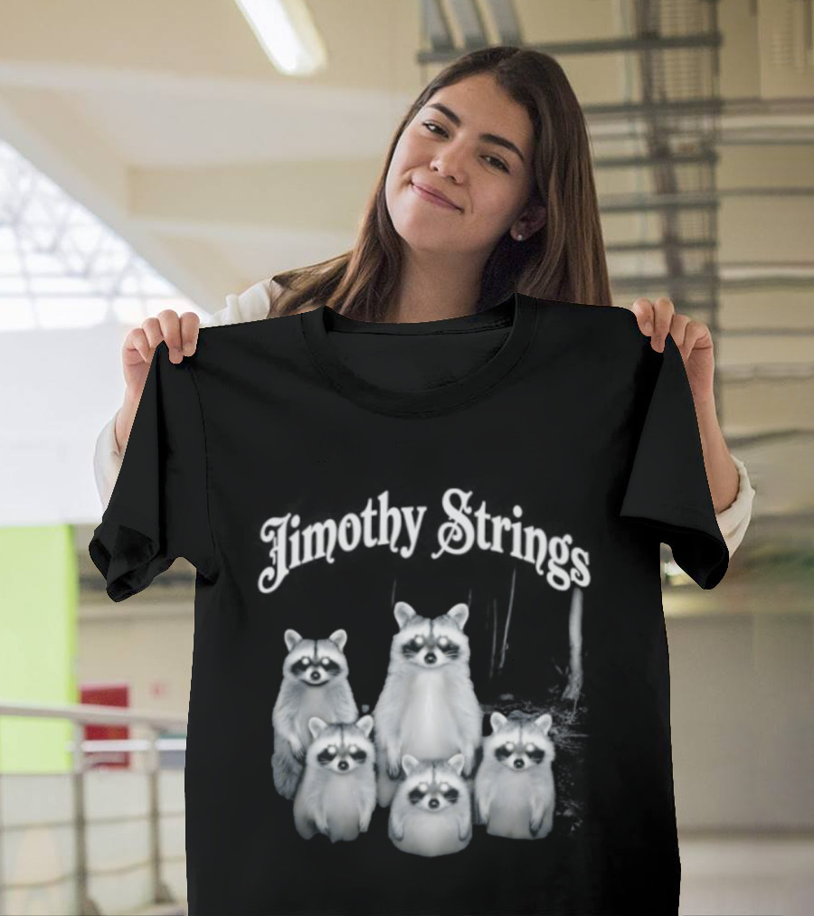 Jimothy Strings Cute Raccoon Family T-Shirt