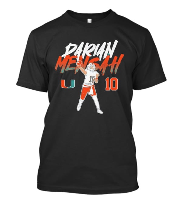 Darian Mensah 10 Miami Hurricanes NCAA Football Player Pose U T-Shirt