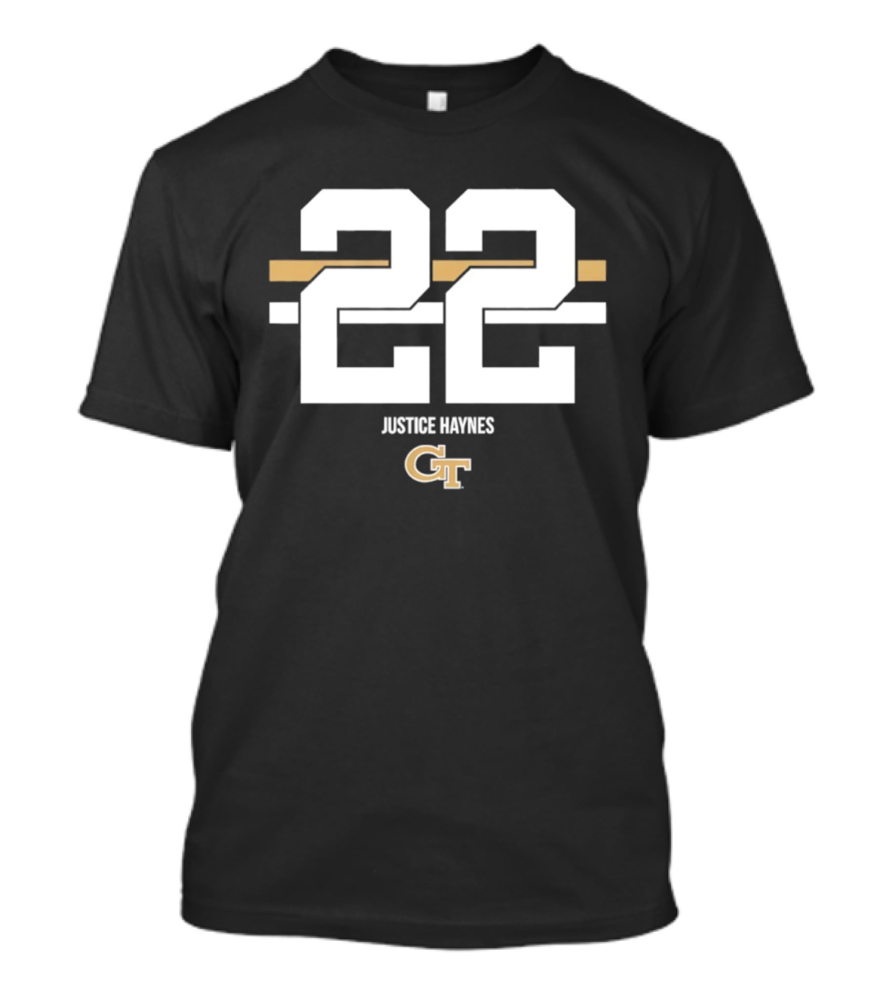 Justice Haynes 22 Georgia Tech GT NCAA Football T-Shirt