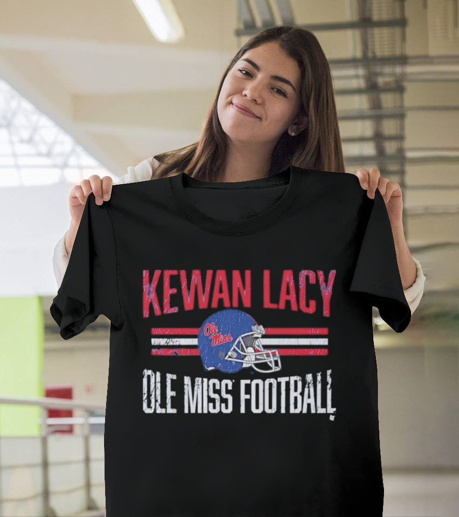 Kewan Lacy Ole Miss Football Rebels Helmet Hero T-Shirt
