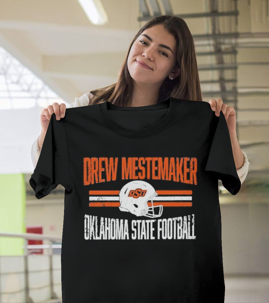 Drew Mestemaker OSU Oklahoma State Football Distressed Vintage Look T-Shirt