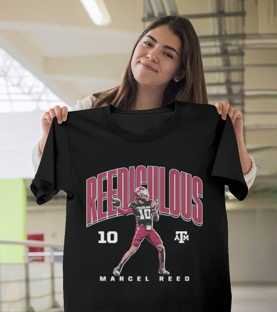 Texas A&M Aggies REEDICULOUS Marcel Reed 10 Caricature T-Shirt