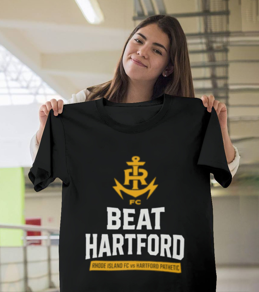Rhode Island FC Beat Hartford Anchor Icon Above T-Shirt