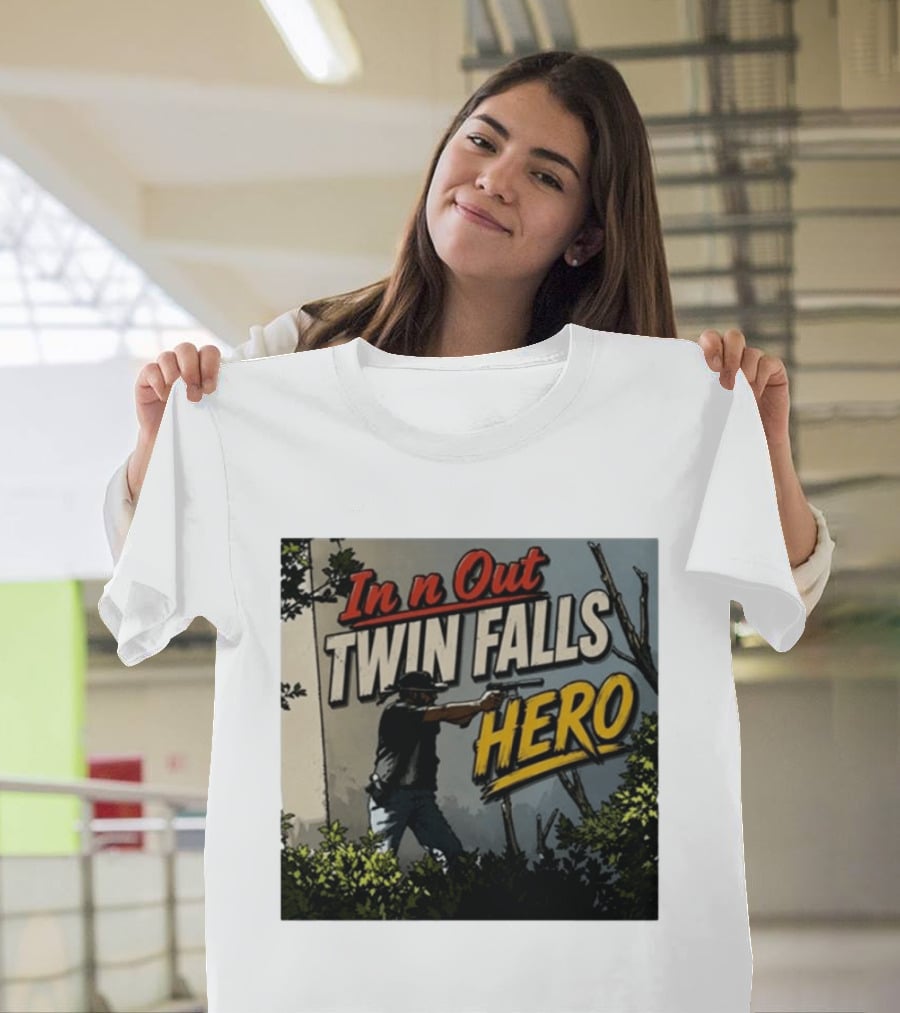 In N Out Twin Falls Hero 2026 Action Scene T-Shirt