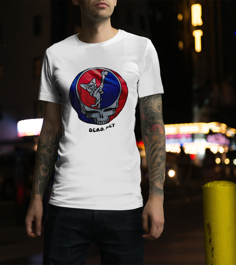 El Paso Dead.Net Skull With French Bulldog And Bone T-Shirt