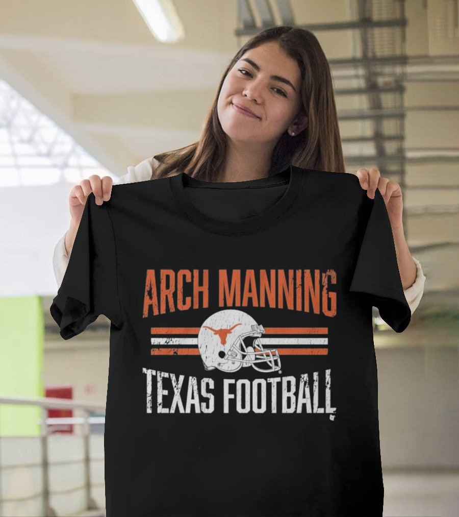 Texas Longhorns Arch Manning Football Helmet Hero T-Shirt