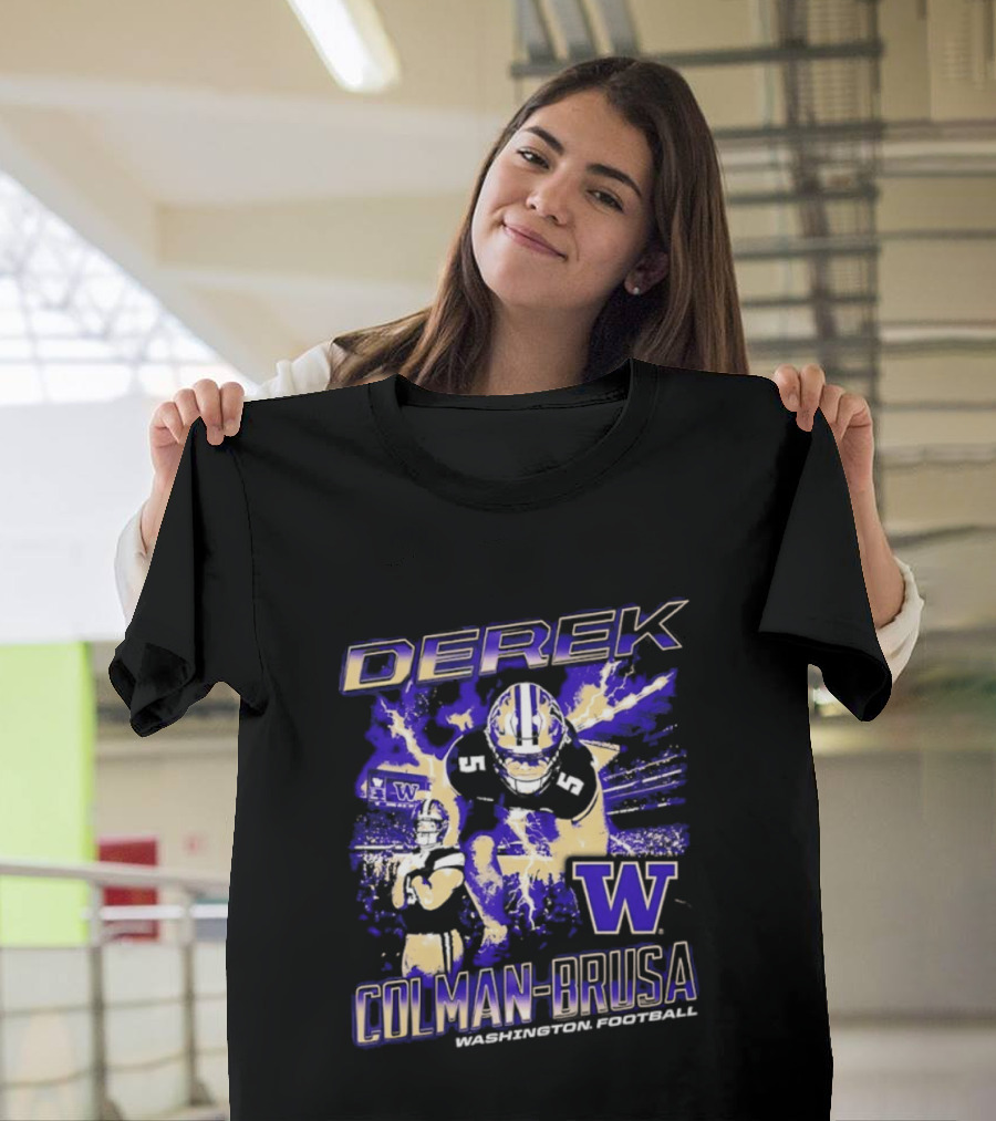 Derek Colman Brusa Washington State Football Huskies W Wildcats T-Shirt