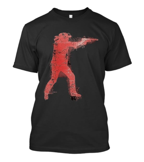 Jordan Salinas Idaho Twin Falls Hero Red Cracked Shooter T-Shirt