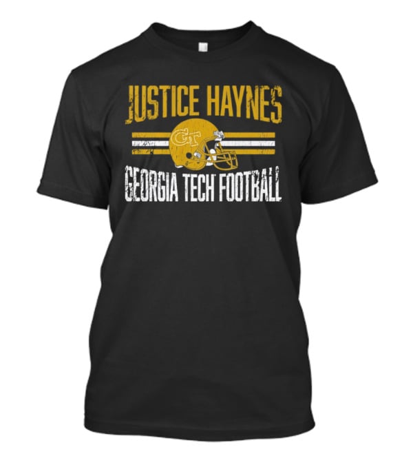 Justice Haynes Georgia Tech Football Helmet GT T-Shirt