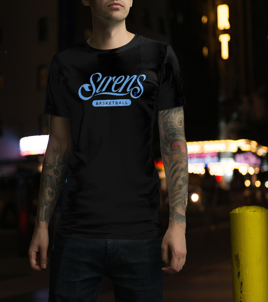 Cleveland Sirens WNBA Wild Collective Basketball Siren Blue Multi T-Shirt